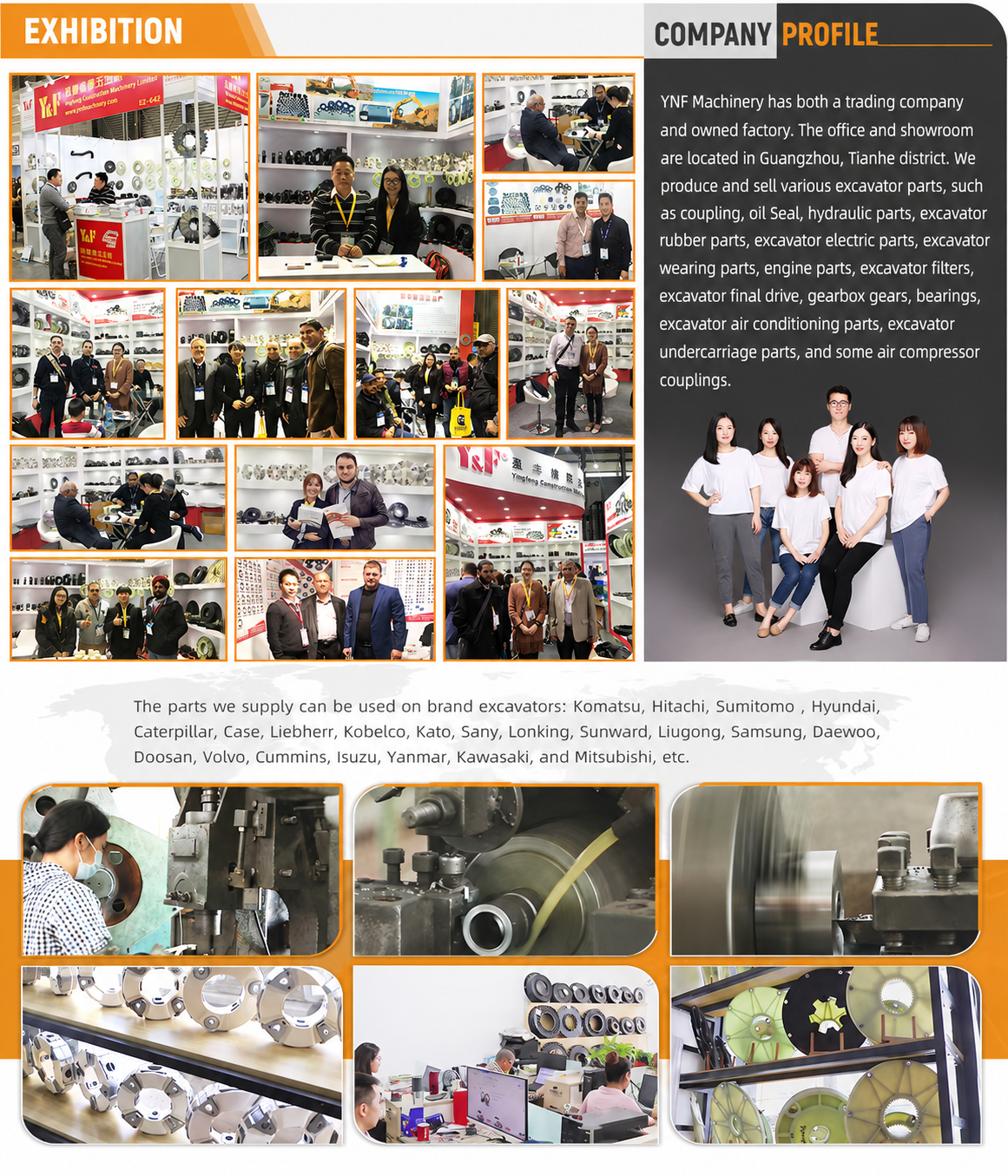 Склад запчастей YNF Machinery